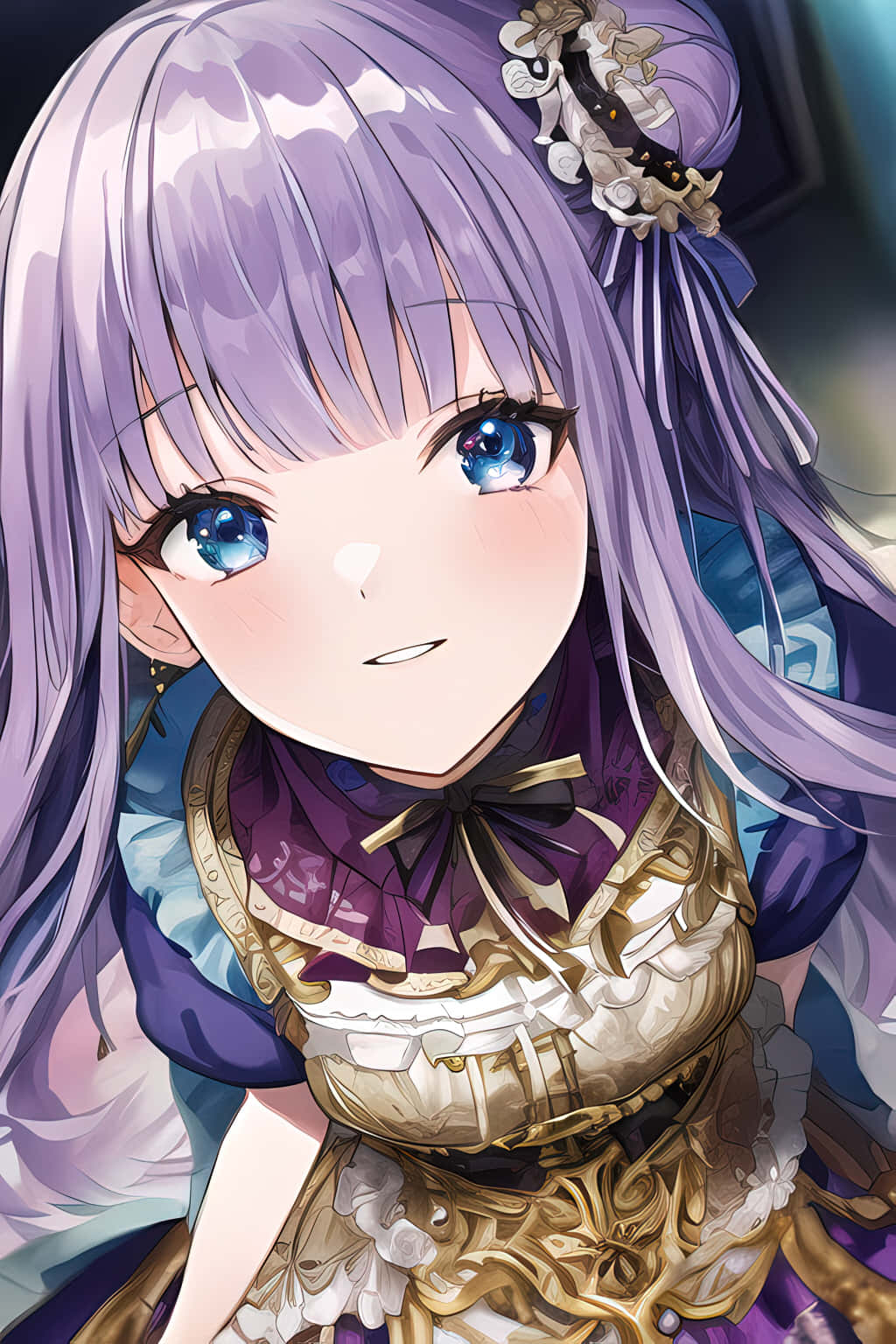 Fortryllende anime-landskab under en stjerneklar himmel Wallpapers