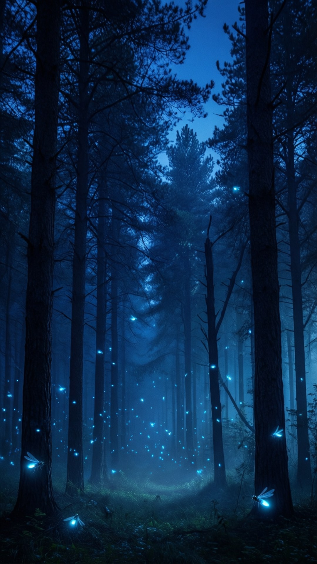 Fortryllende Blå Skov Wallpapers