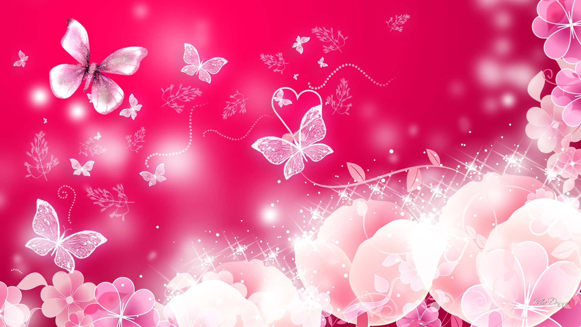 Fortryllende lilla æstetisk sommerfugl Wallpapers