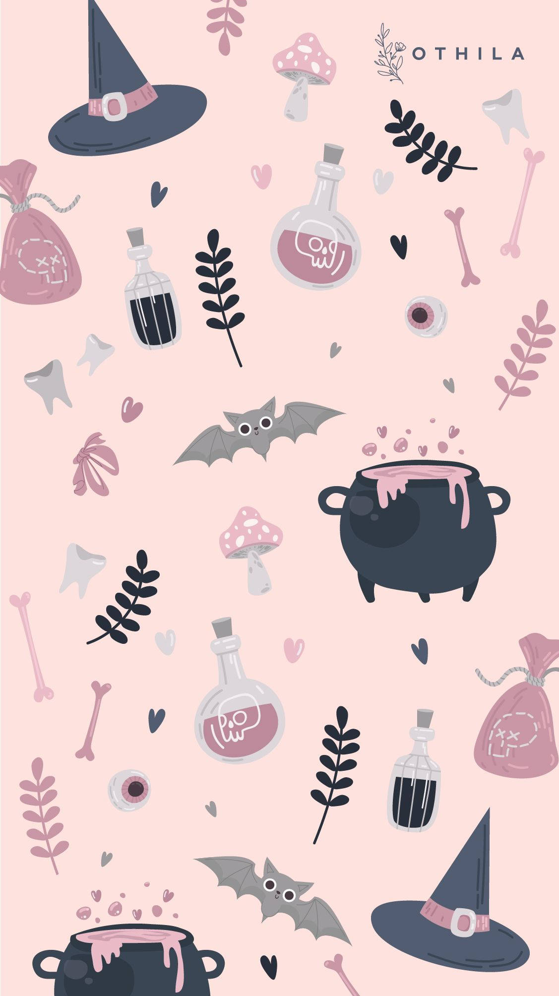 Fortryllende lyserødt hekseæstetisk mønster Wallpapers