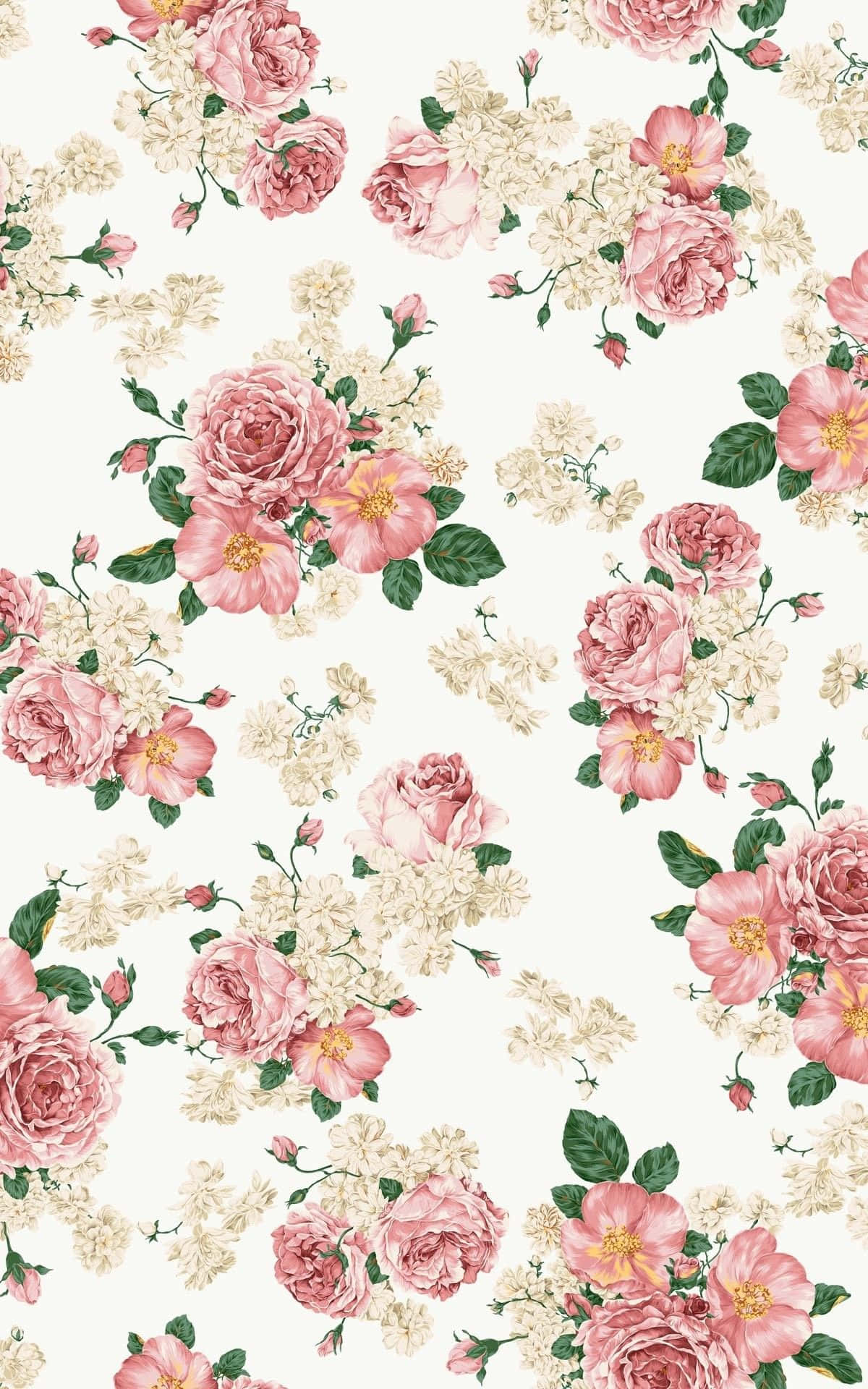 Fortryllende lyserød blomsterbaggrund Wallpapers