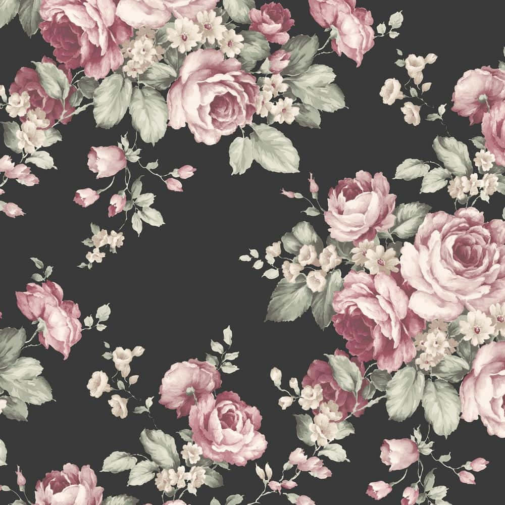 Fortryllende mørk blomsterbaggrund Wallpapers