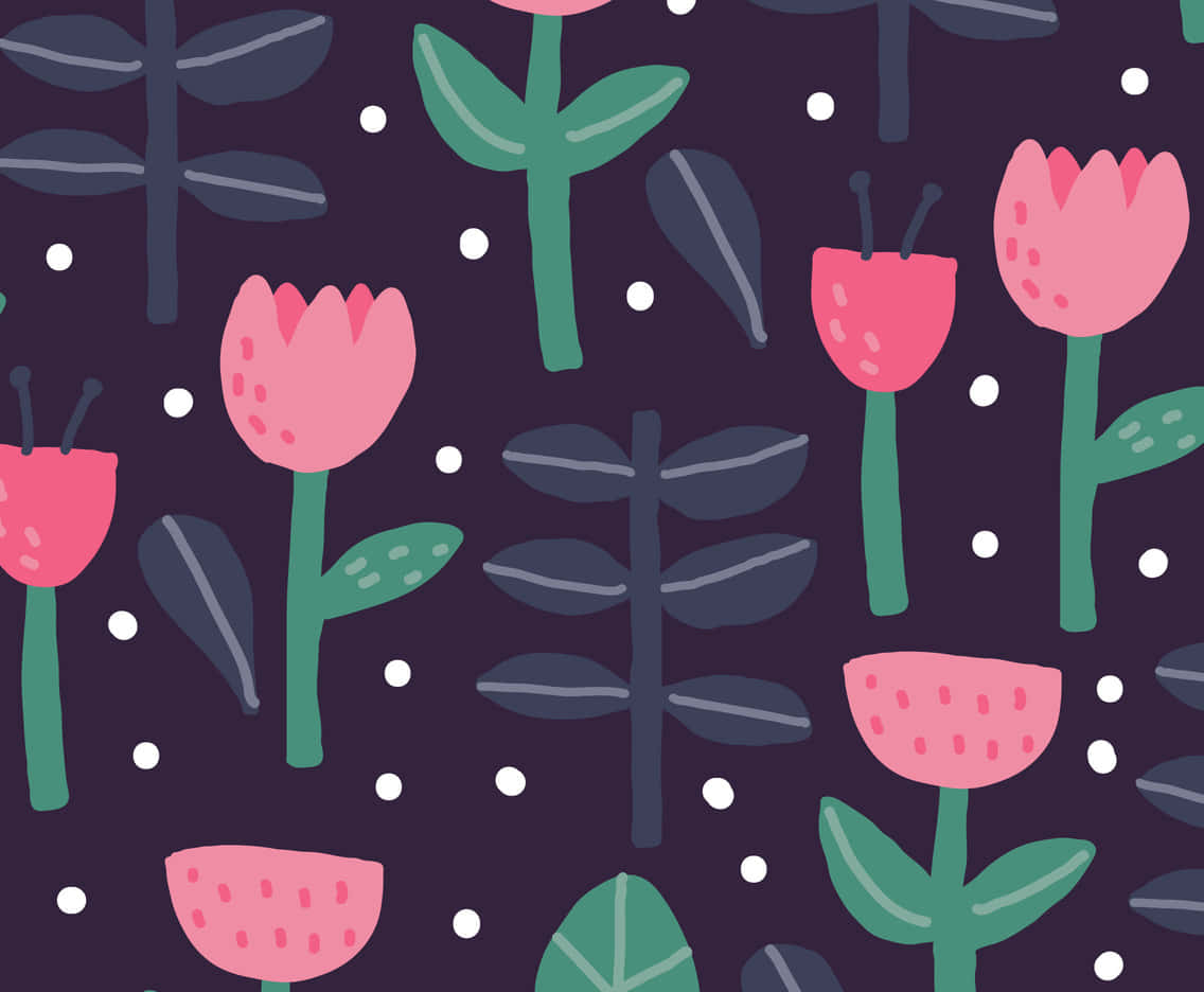 Fortryllende mørk blomsterbaggrund Wallpapers