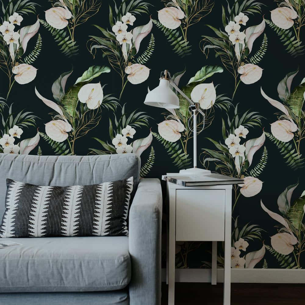 Fortryllende mørk blomsterbaggrund Wallpapers