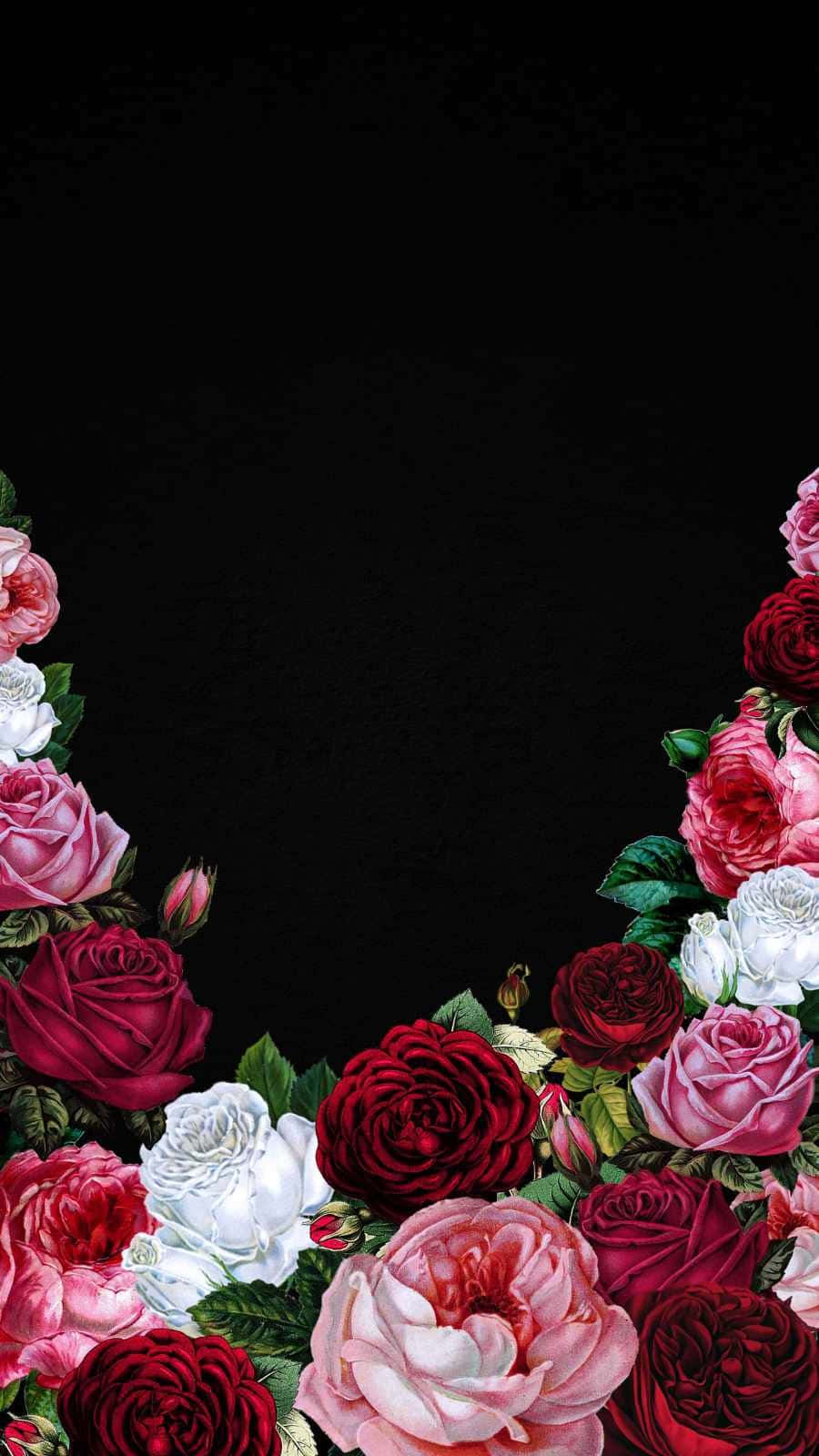 Fortryllende Mørk Blomstertapet Wallpapers