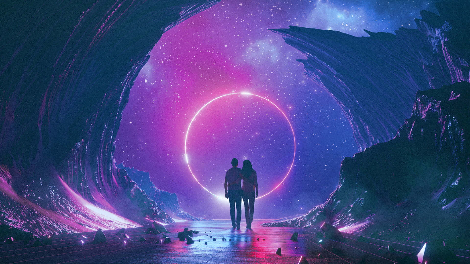 Fortryllende Mørk Lilla Æstetik Wallpapers