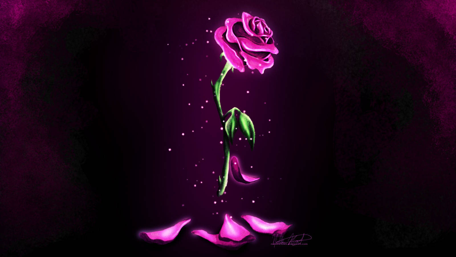 Fortryllet Rose Skønheden og Udyret Wallpapers