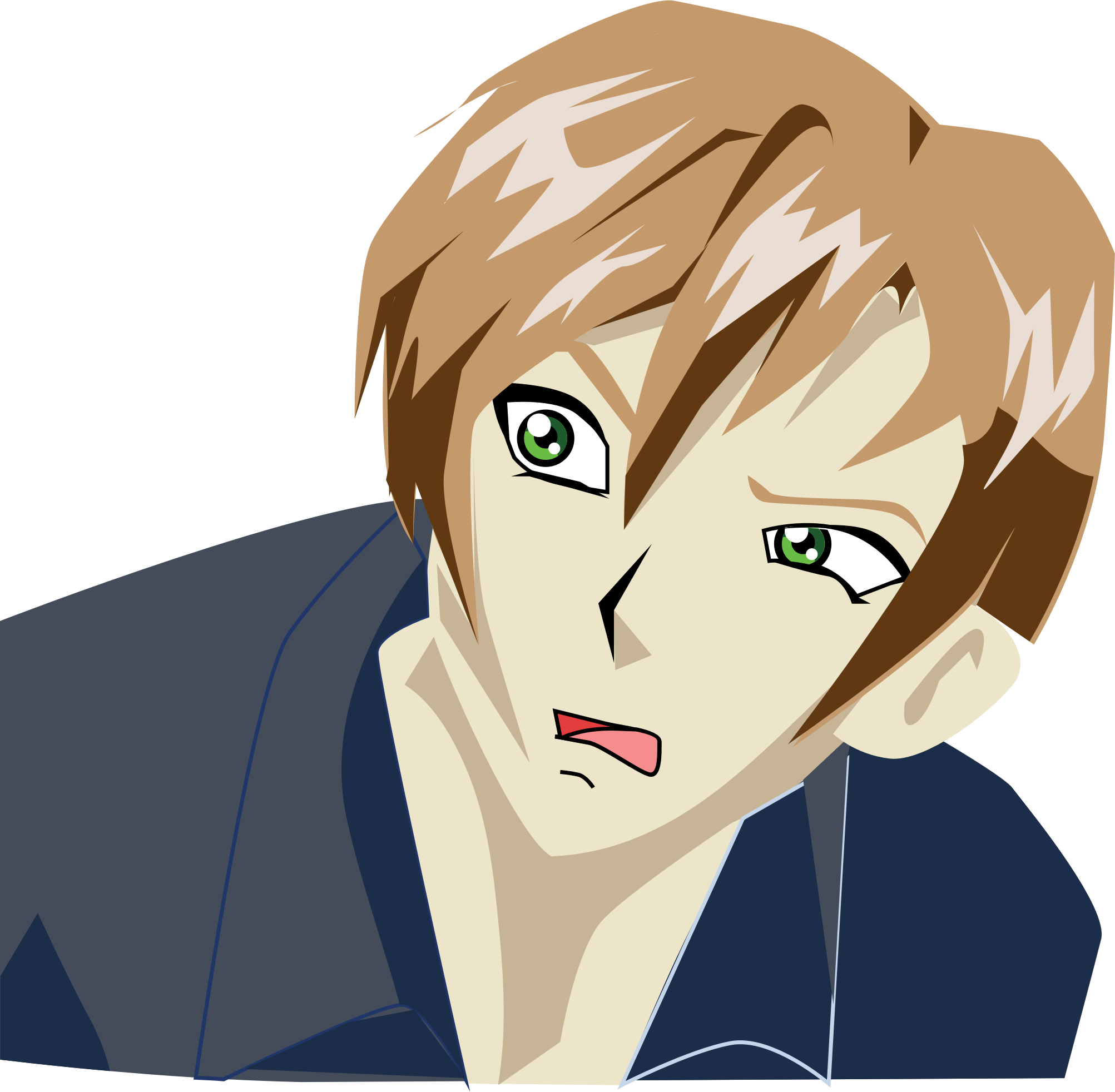 Forvirret anime-figur Wallpapers