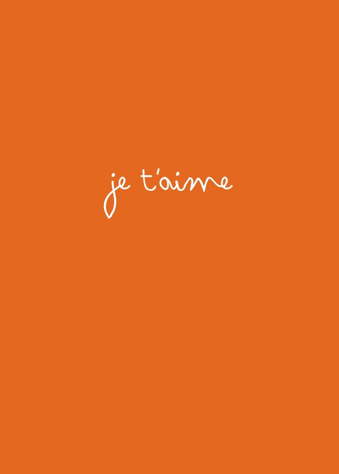 Franske ord på orange æstetisk billede Wallpapers
