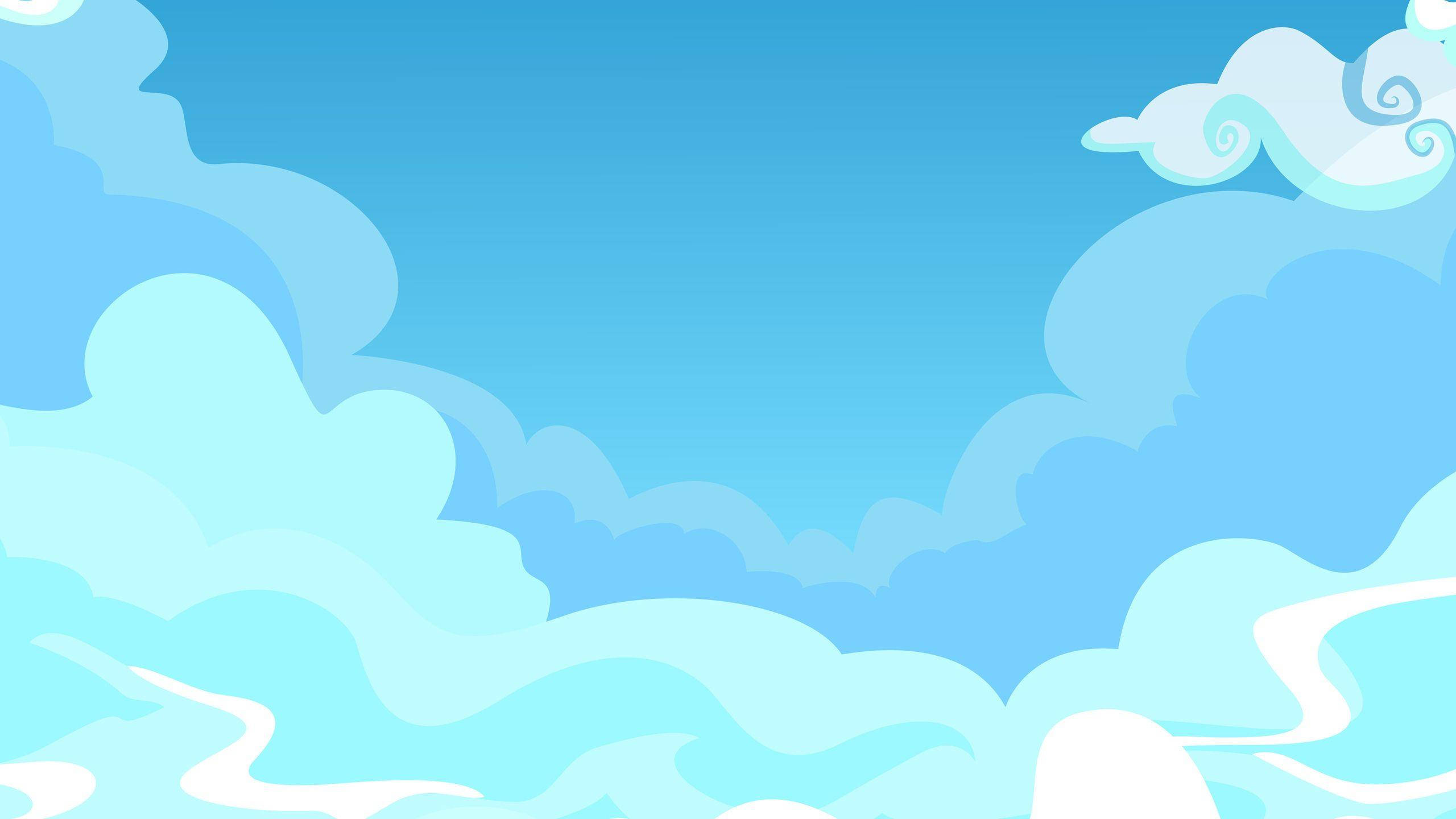 Fredfyldt skønhed af æstetiske skyer mod blå himmel Wallpapers