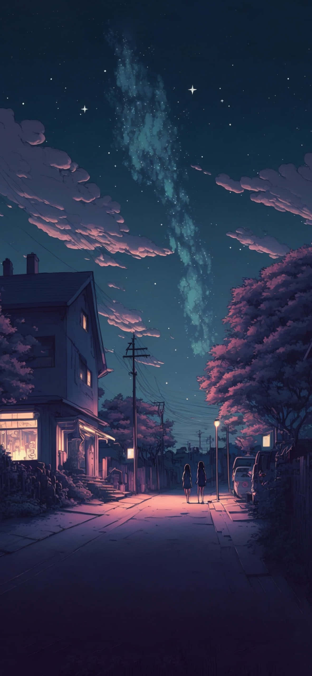 Rolig solnedgang anime æstetik Wallpapers