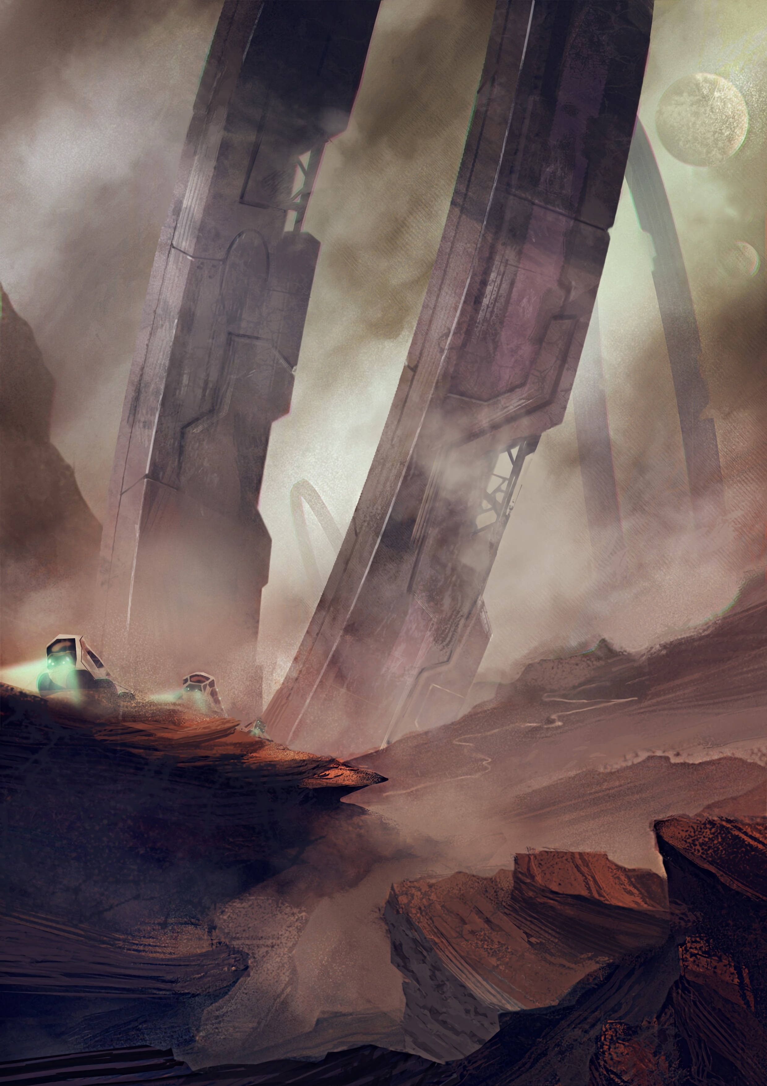 Fremtidsbygning i rummet Wallpapers