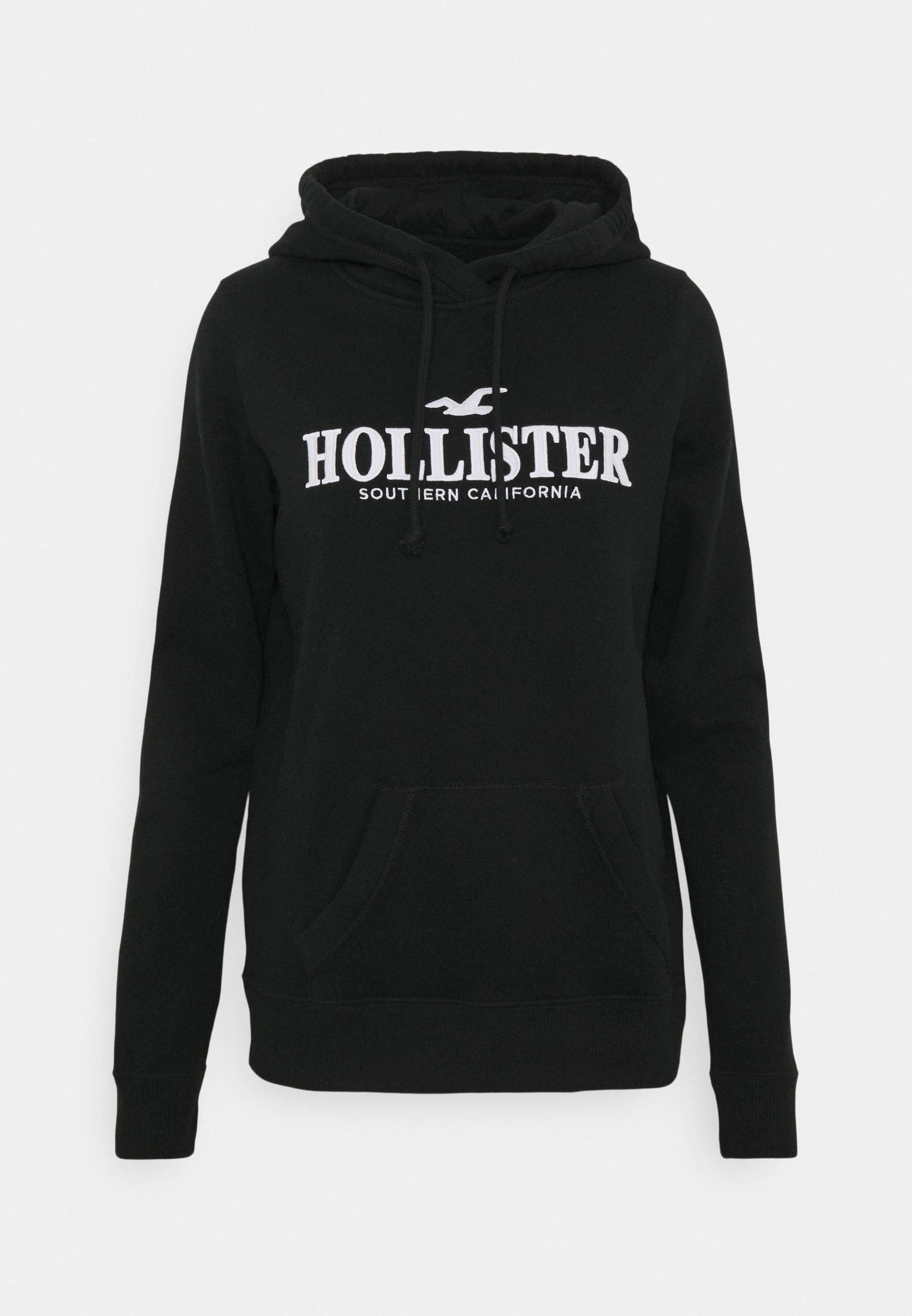 Frigør din street style med Hollisters sorte hættetrøjejakke Wallpapers