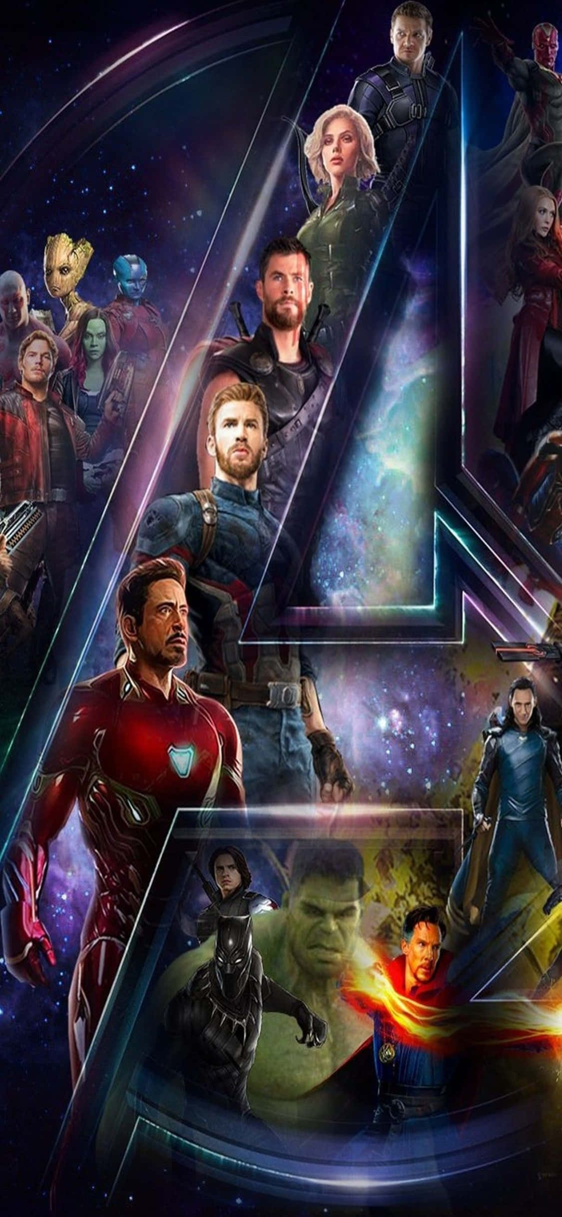 Frigør Avengers' kraft med den helt nye iPhone Xs Wallpapers