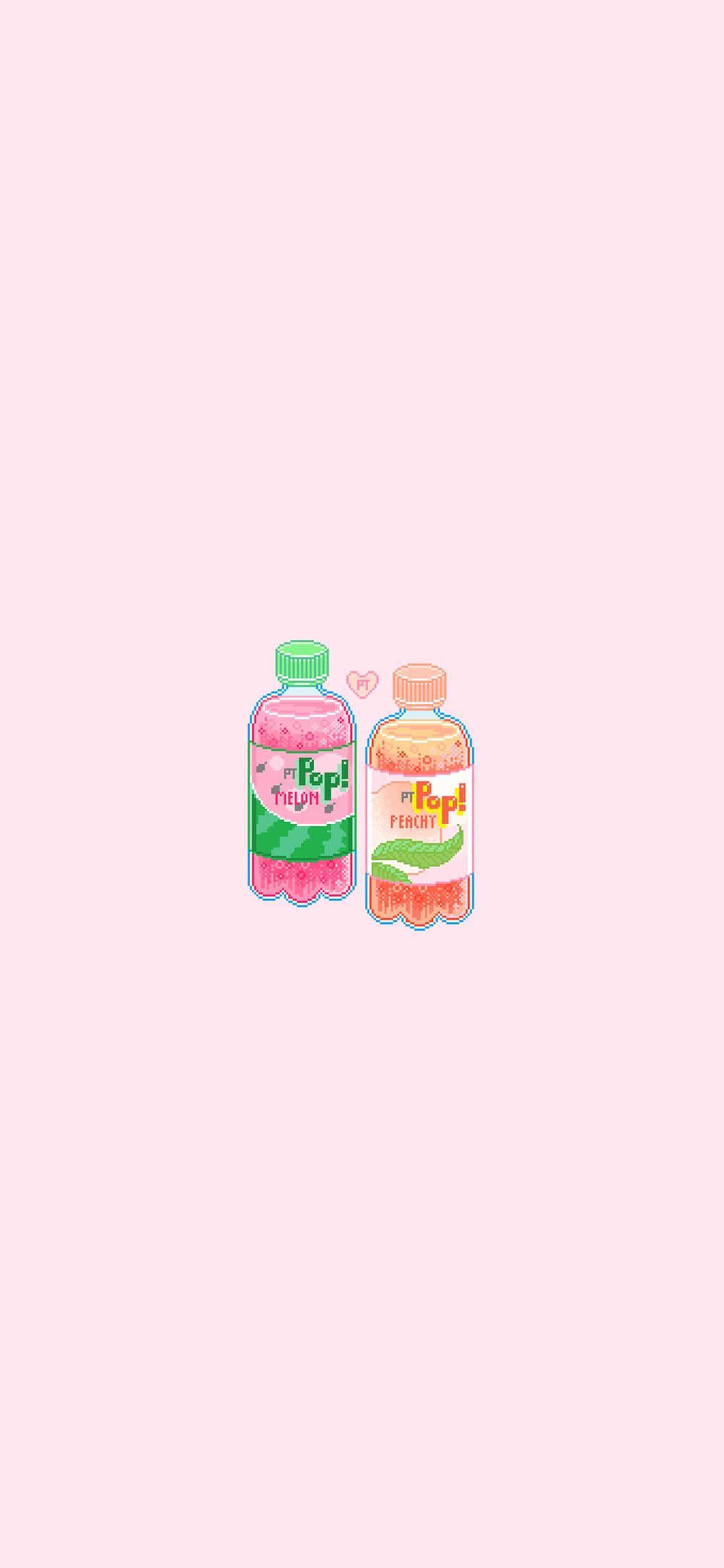 Frigør din kreativitet med lyserød pixelkunst Wallpapers
