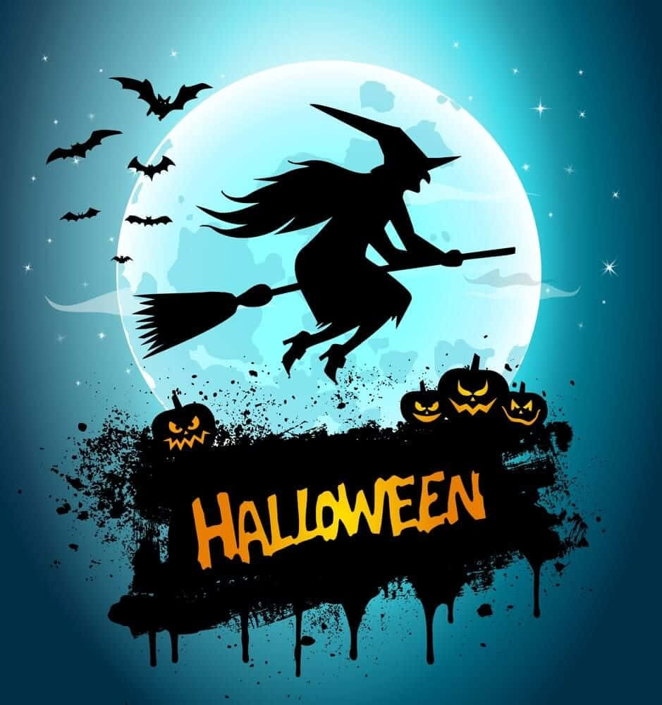 Frosset af frygt, dette tegneseriegræskar skælver en Halloween-nat Wallpapers
