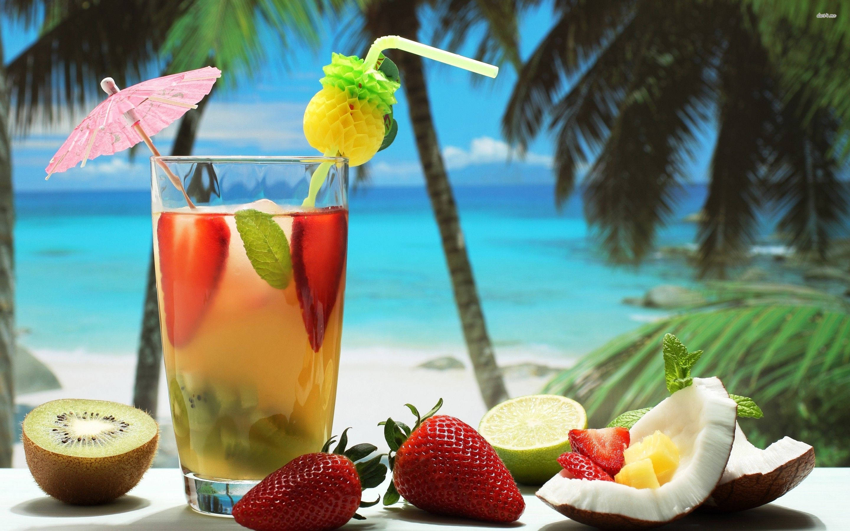 Frugtblanding tropisk drink Wallpapers