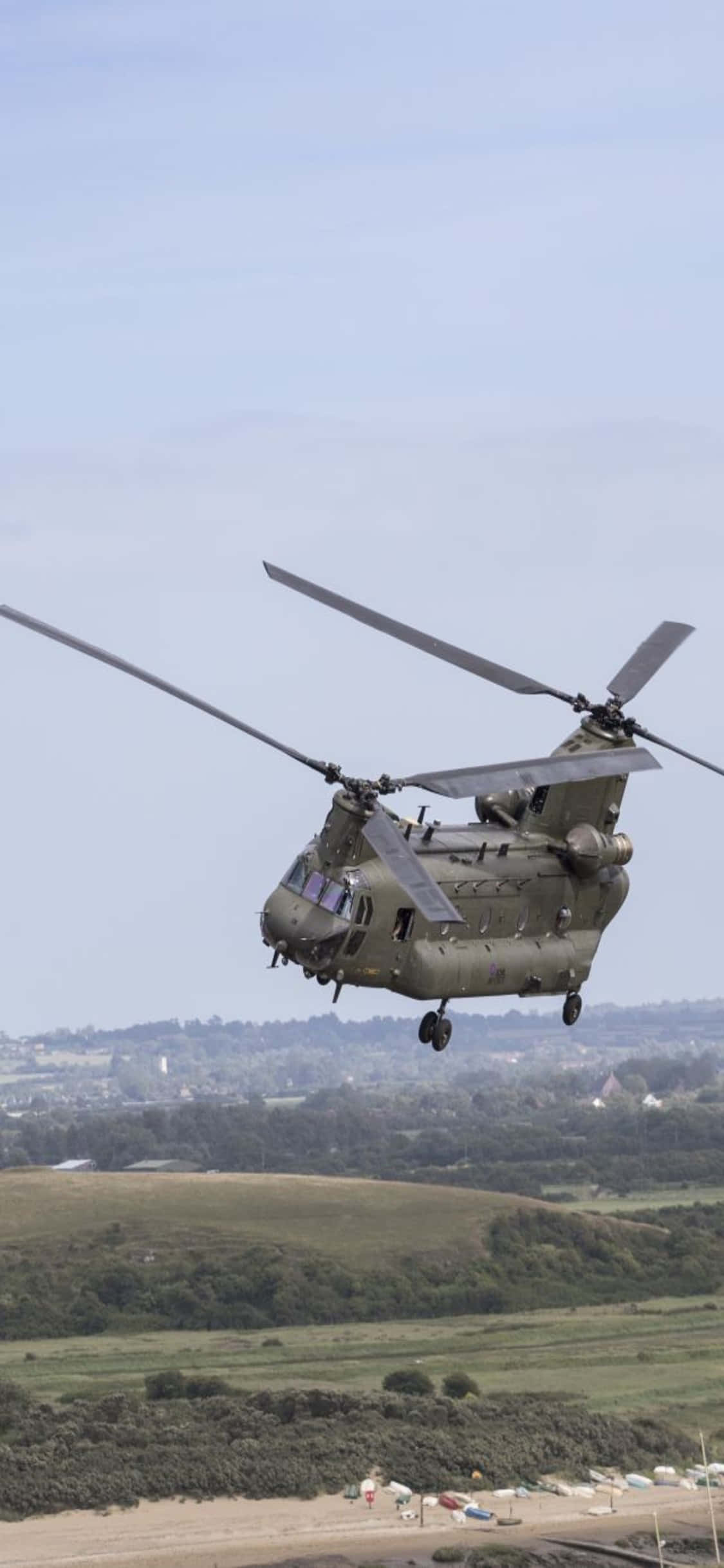 Fugleperspektiv over verden med en luksuriøs iPhone Xs Helikopter Wallpapers