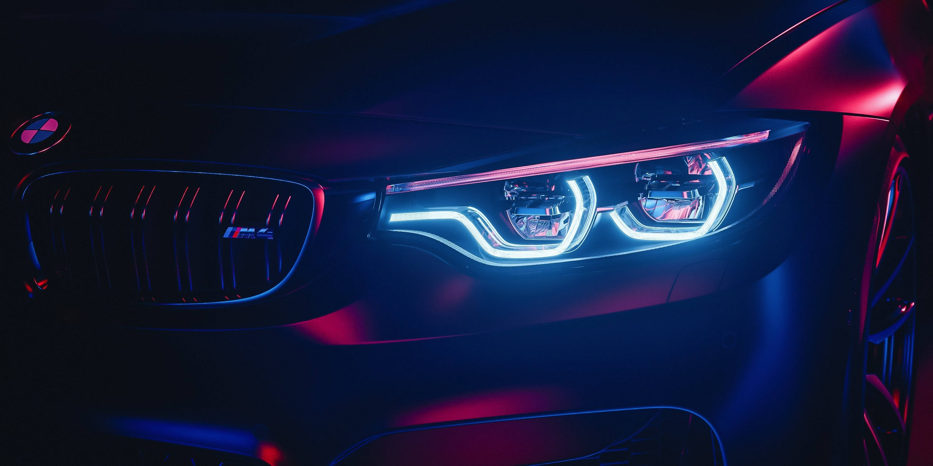 Full HD BMW M4 Forlygter Wallpapers