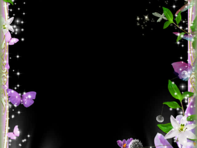 Funklende blomsterkantdesign Wallpapers