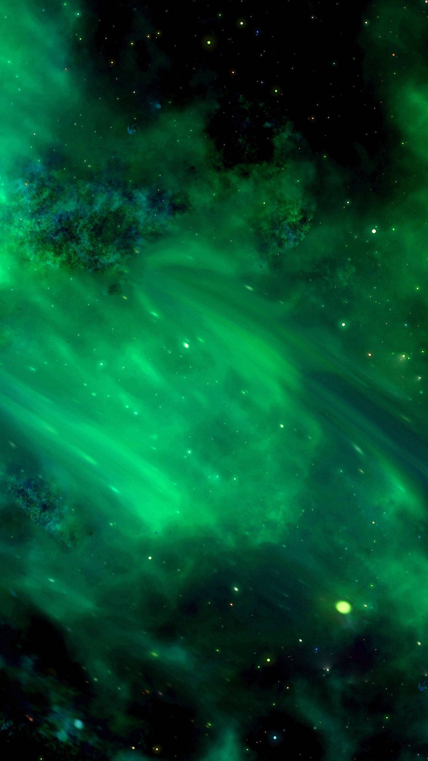 Funklende grøn himmel Wallpapers