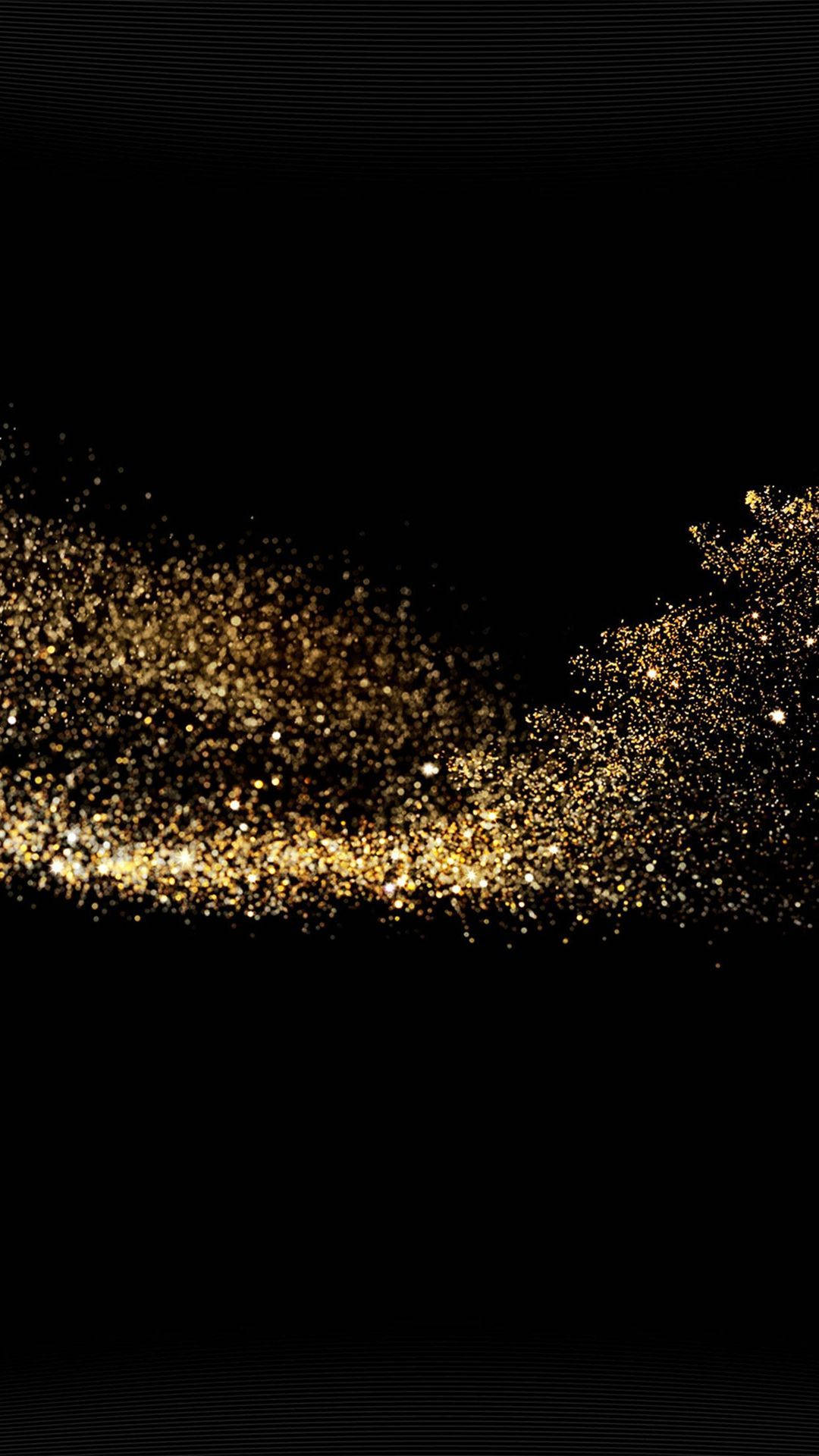 Funklende Guld Glitter Smuk Mørk Baggrund Wallpapers