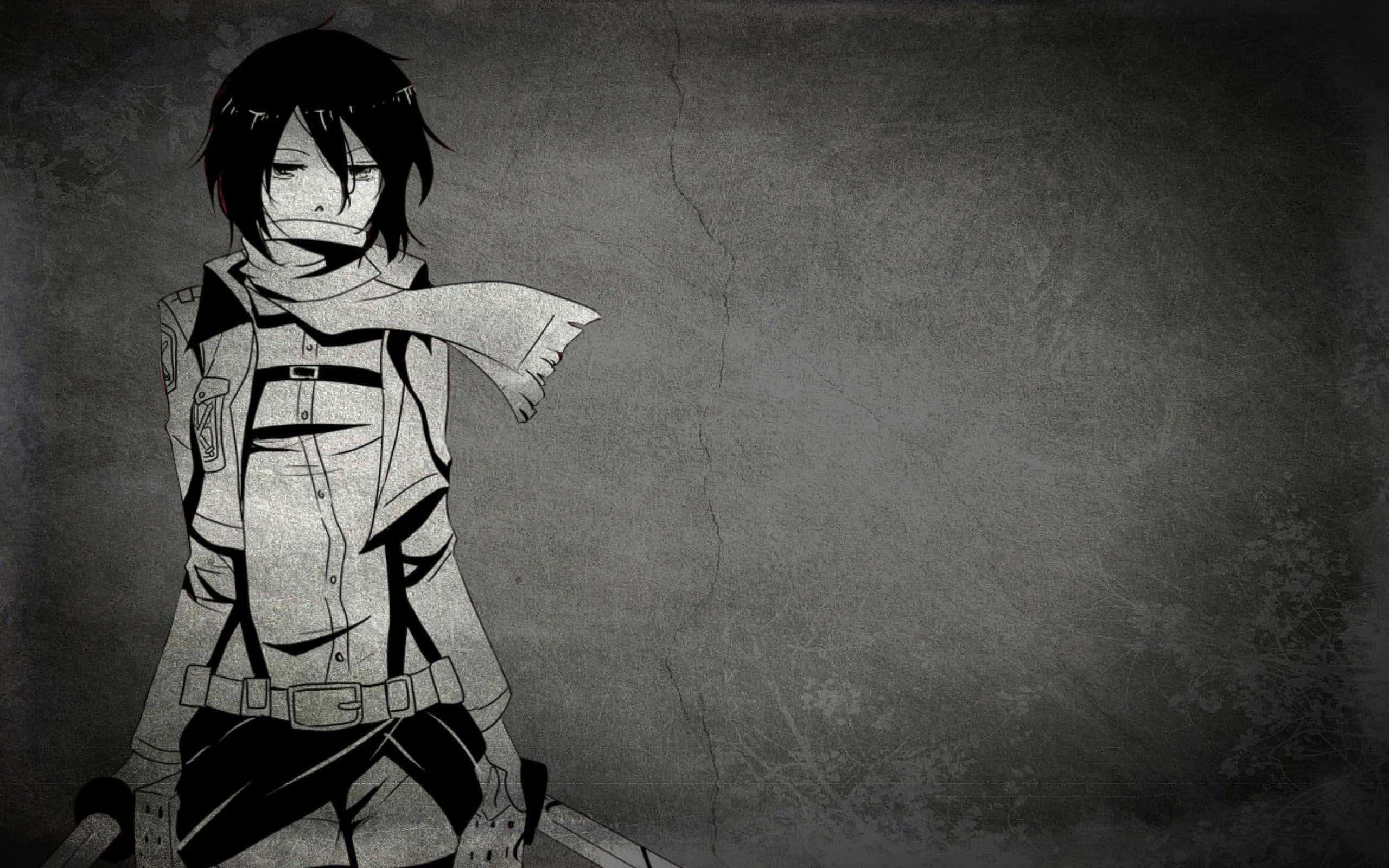 "Futuristisk bybillede i mørk anime-stil". Wallpapers