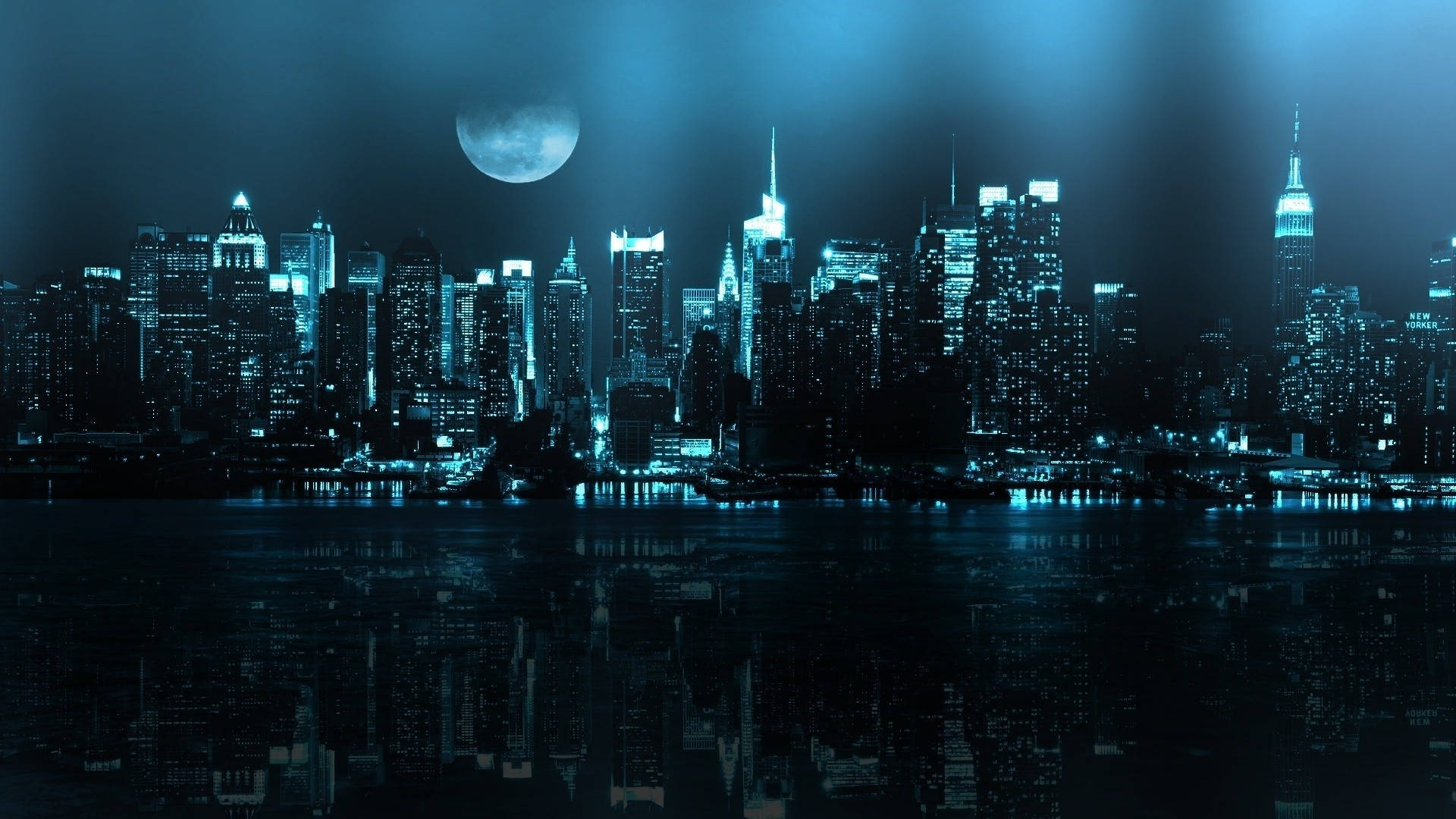 Futuristisk mørk by Wallpapers