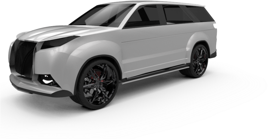 Futuristisk SUV-koncept 3D-rendering Wallpapers