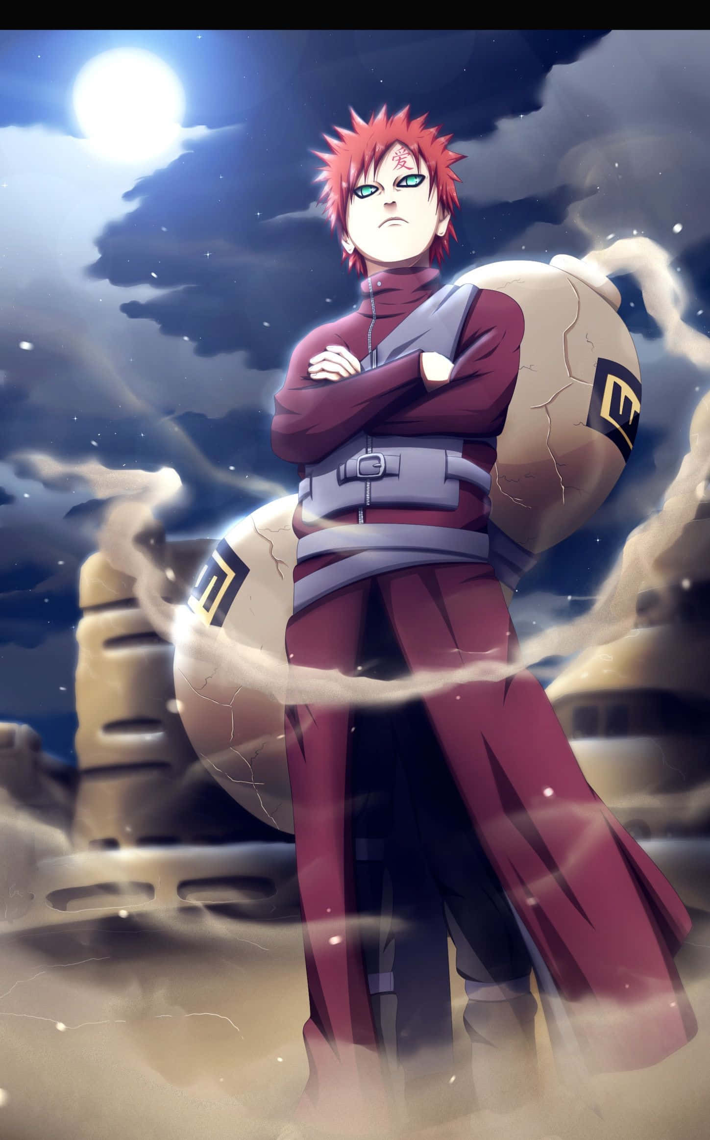 Gaara med sit sandgræskar, en del af Kazekagens arv Wallpapers