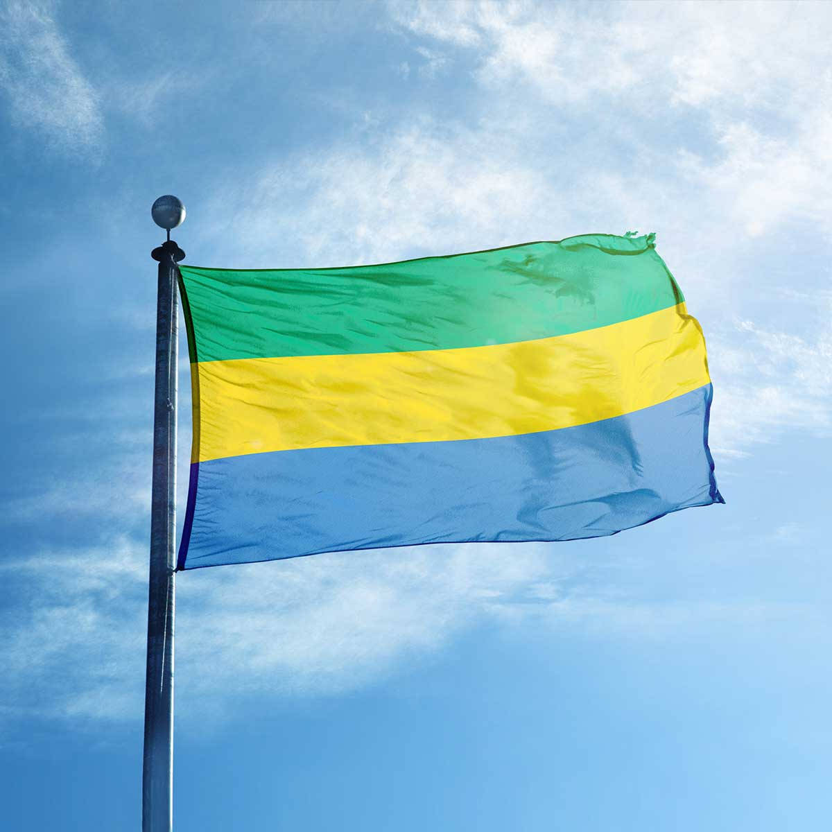 Gabons flag i fuld stang Wallpapers