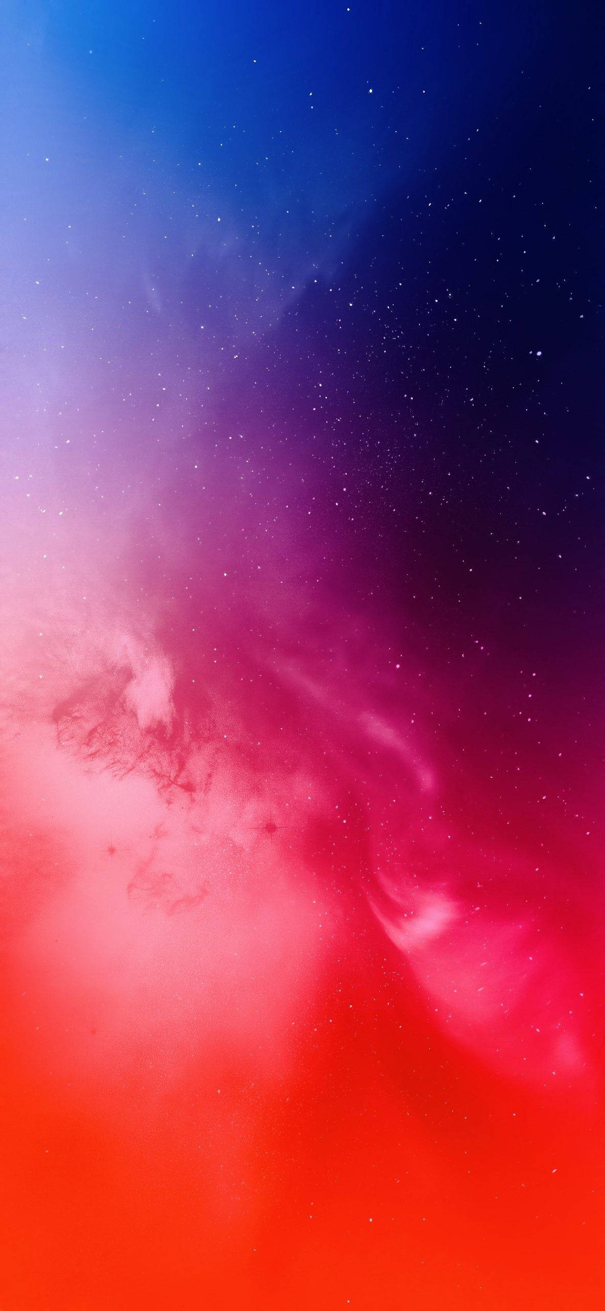 Galaksehimmel i gradientrød iPhone Wallpapers
