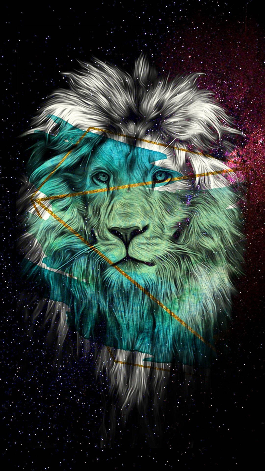 Galakseløve grøn æstetik Wallpapers