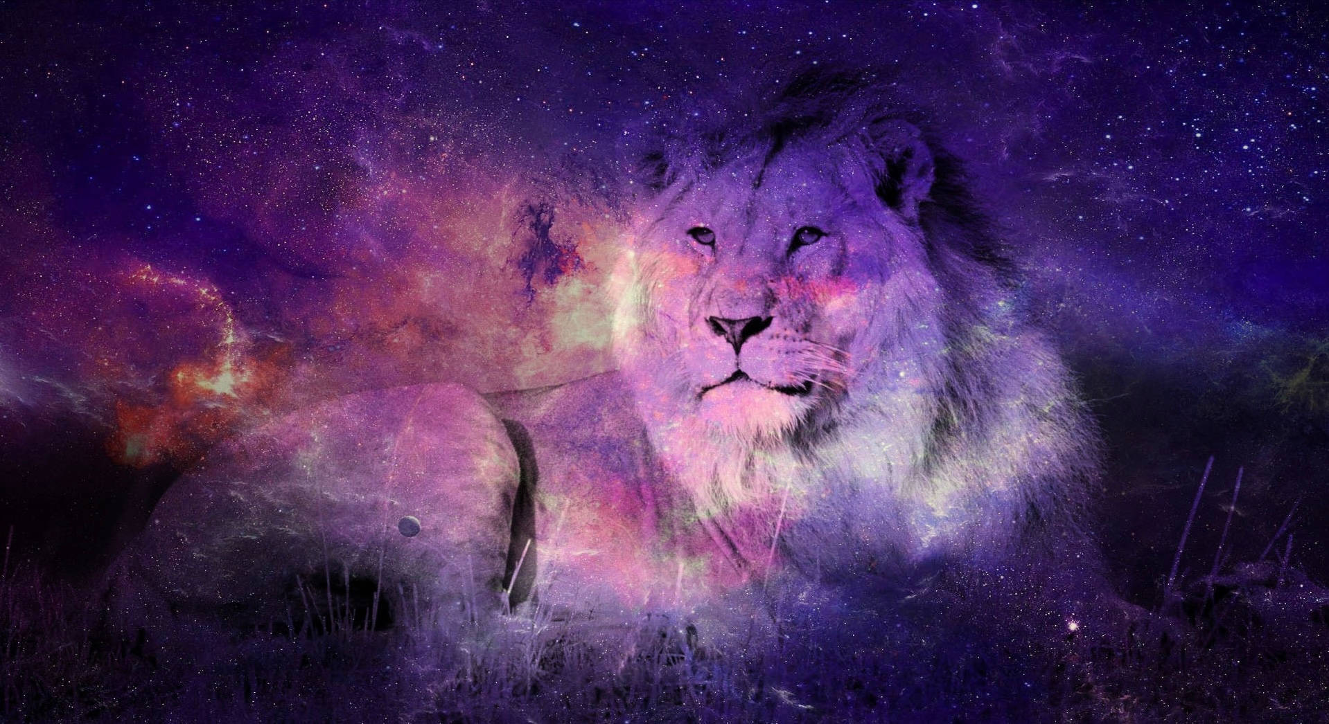 Galakseløve-overlay Wallpapers