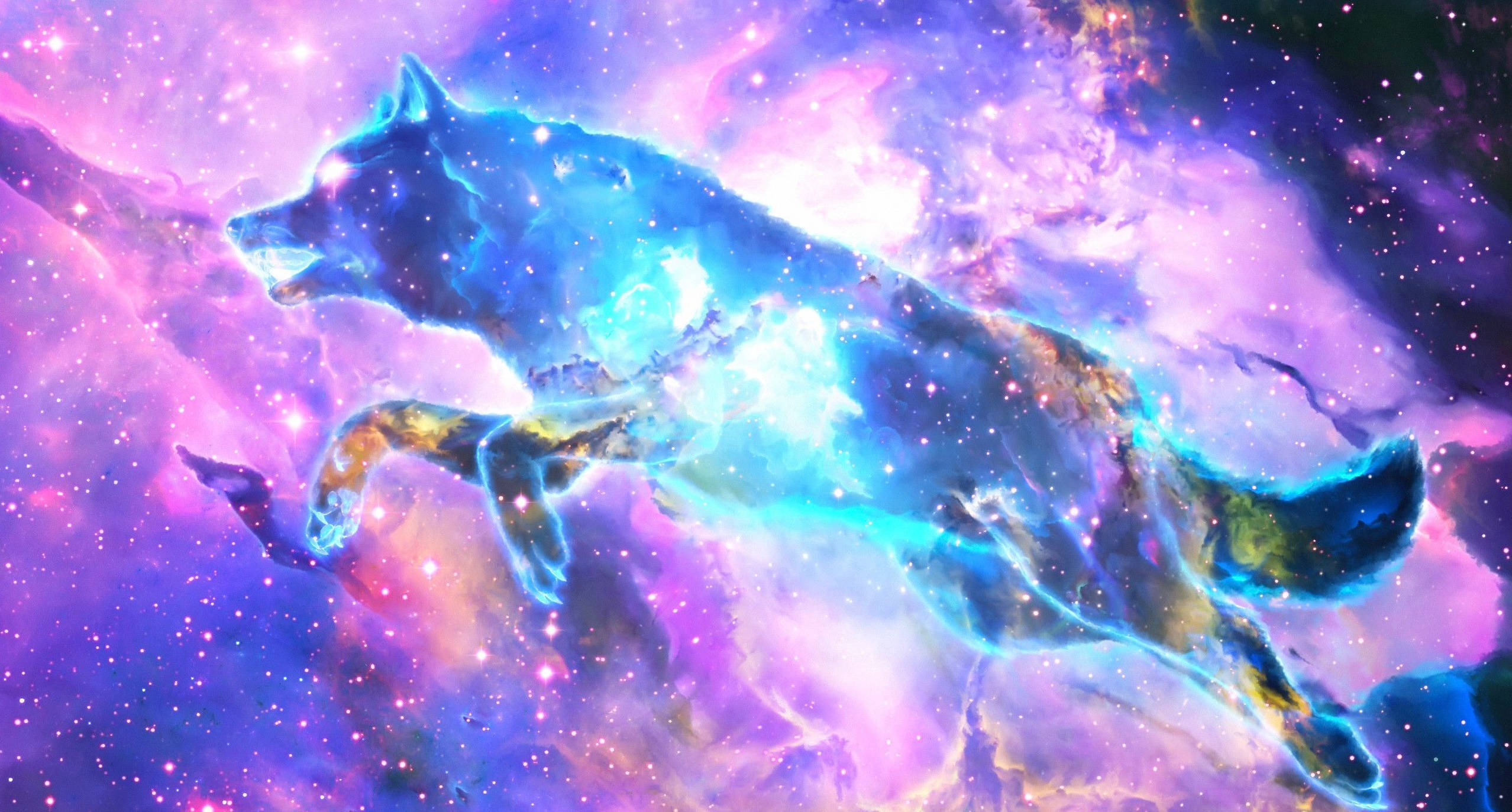 Galakseulv Lilla Silhuet Wallpapers