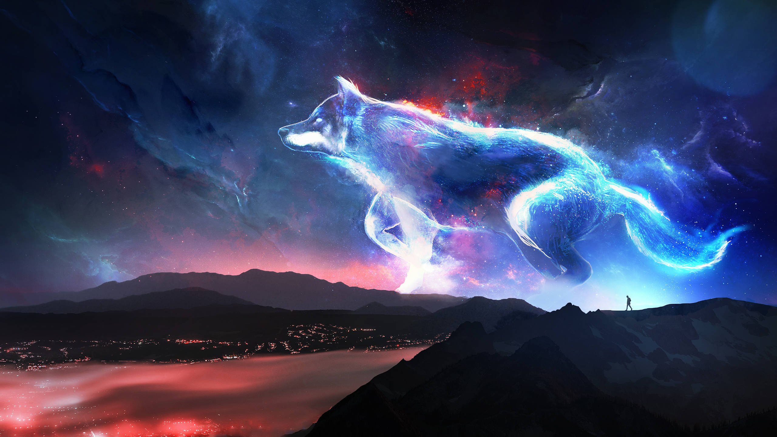 Galakseulv på nebulahimmel Wallpapers