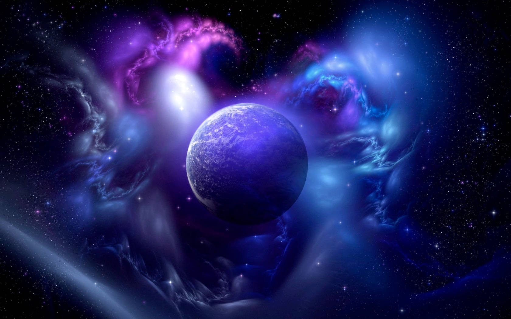 Galaktisk måne i det ydre rum Wallpapers