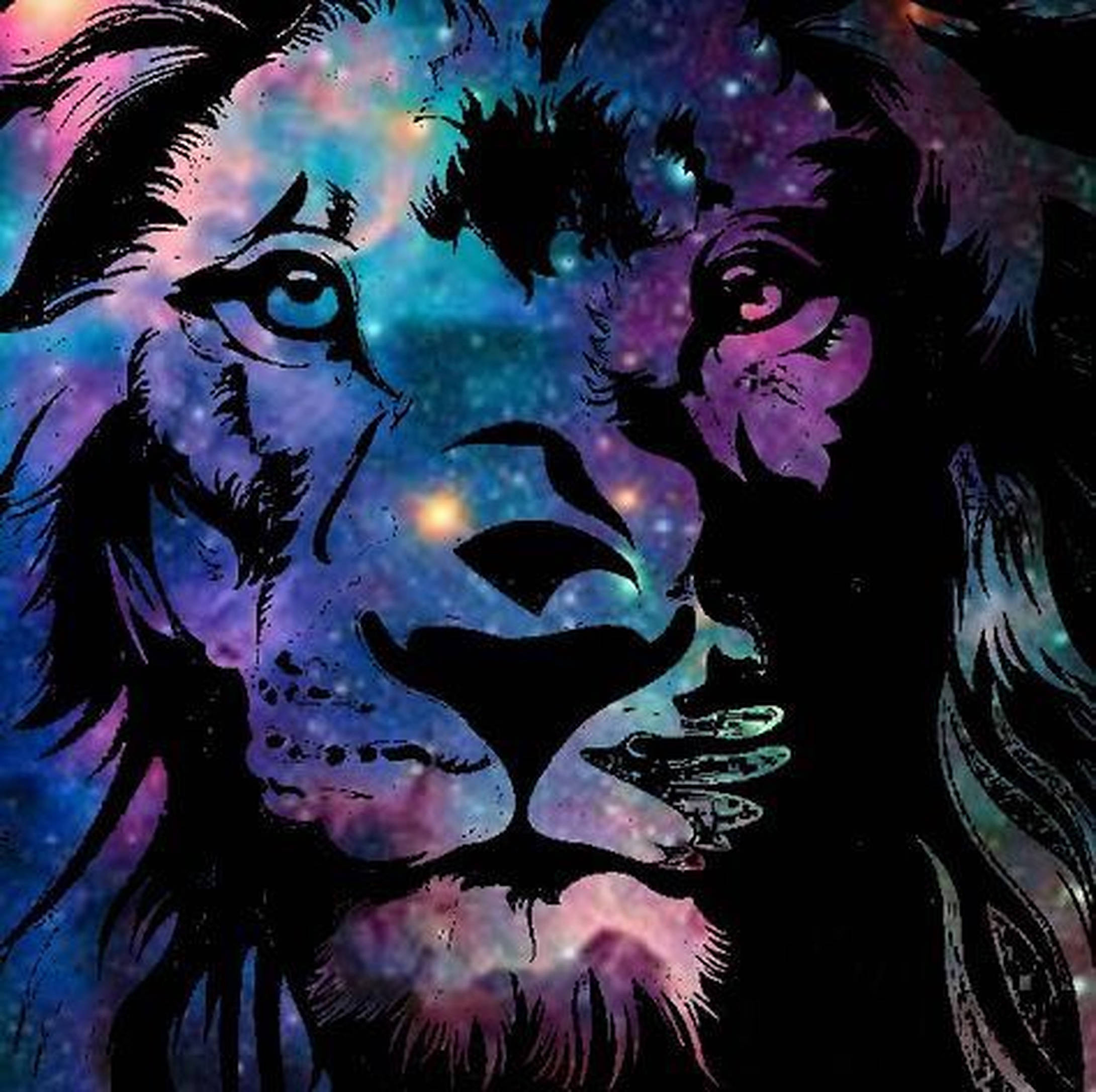 Galaxy Løveansigt Wallpapers