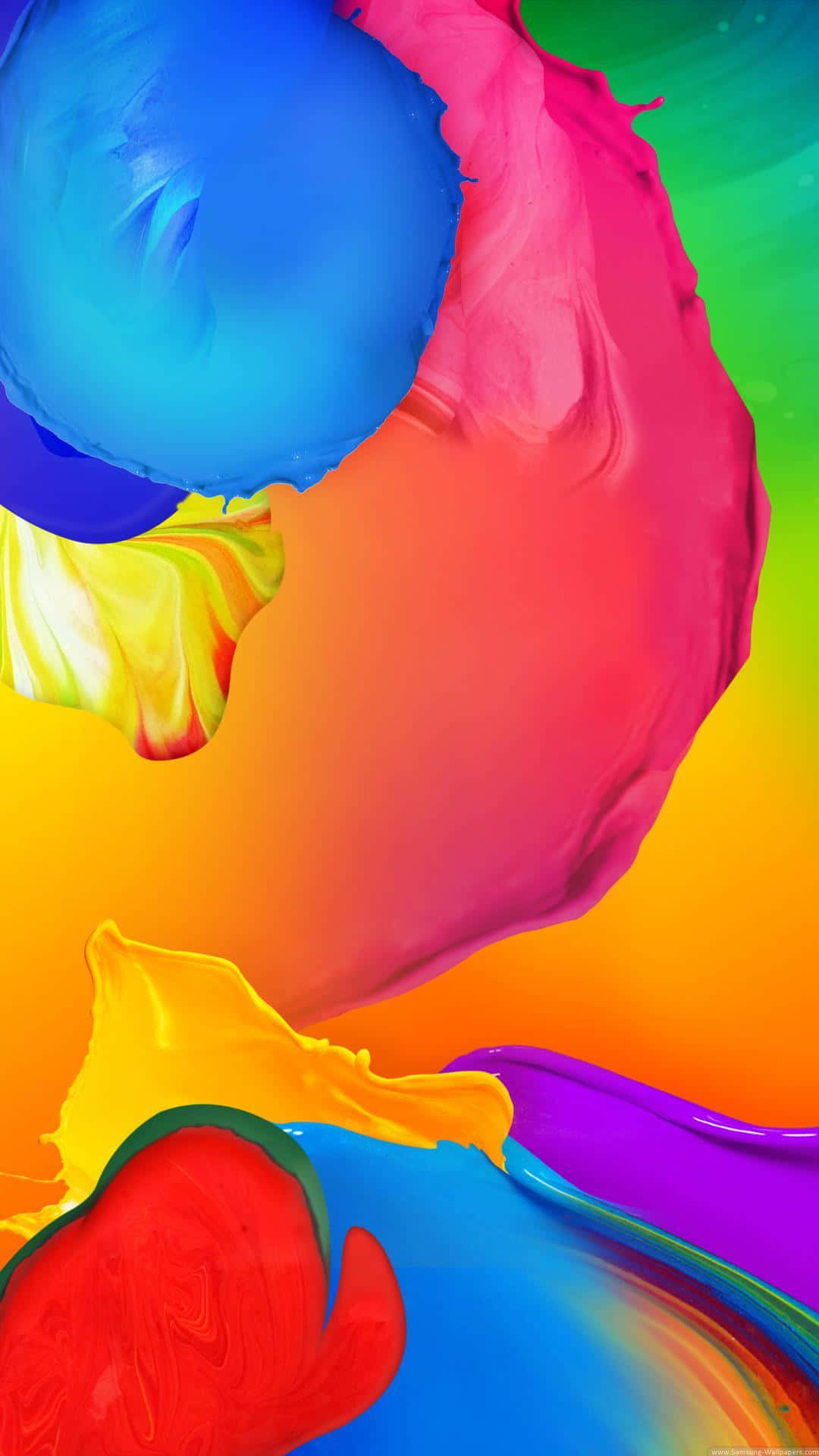Galaxy S5 abstrakt farvesprøjt Wallpapers