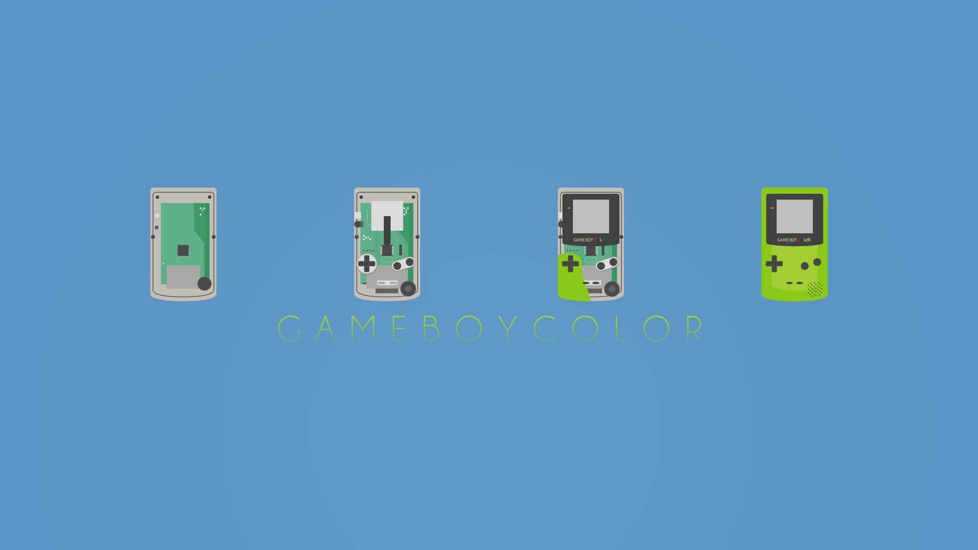 Game Boy Color Trin for Trin Konstruktion Wallpapers