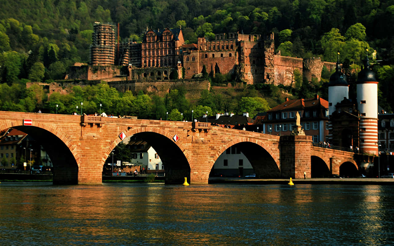 Gamle Bro og Heidelberg Slot Wallpapers
