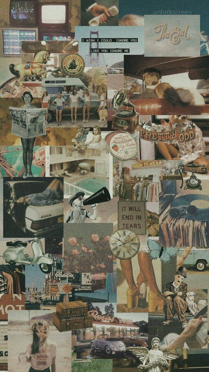 Gamle ting æstetisk collage Wallpapers