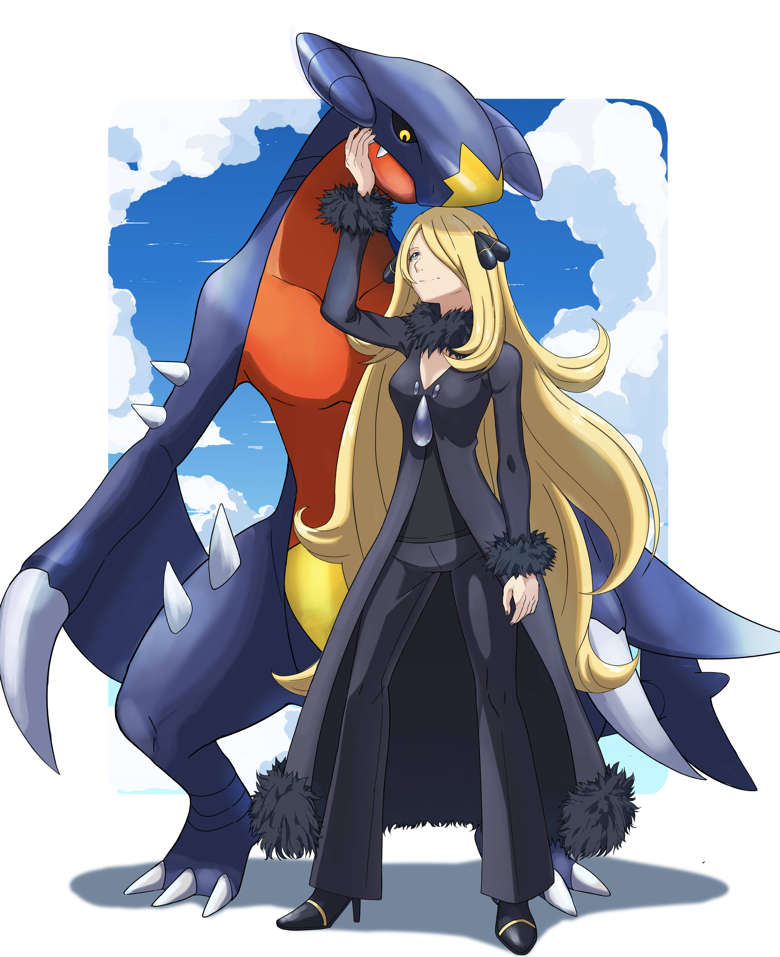 Garchomp og Cynthia fanart Wallpapers