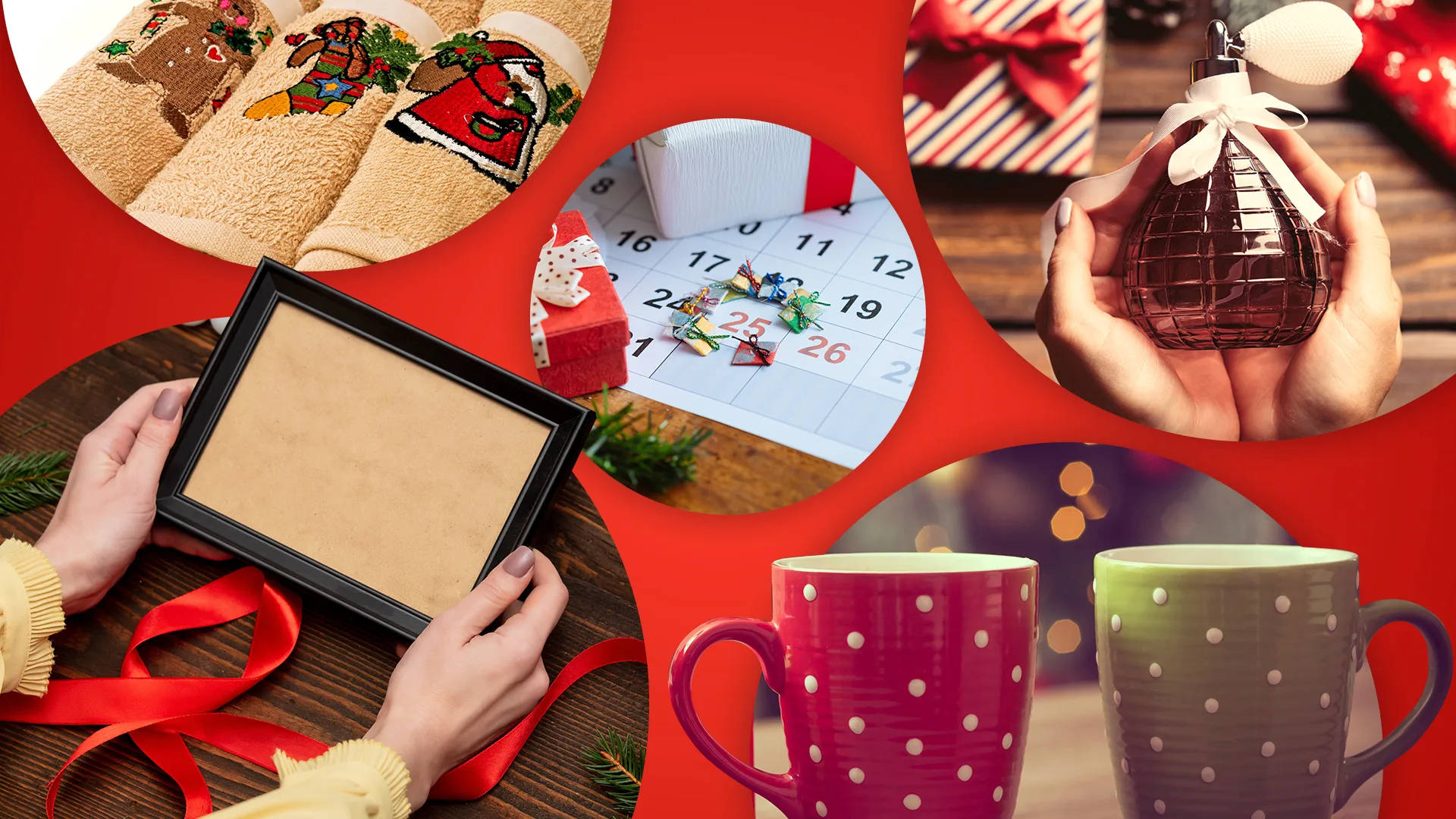 Gaver til julekollage Wallpapers