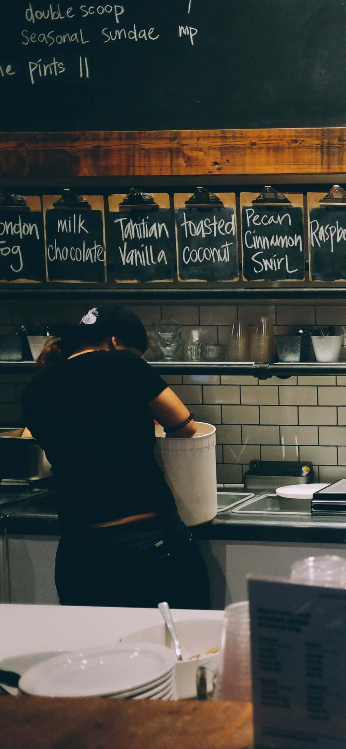 Gelato Shop iPhone Xs Køkken Baggrund Wallpapers