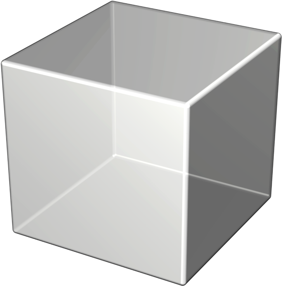 Gennemsigtig 3D-kube illustration Wallpapers