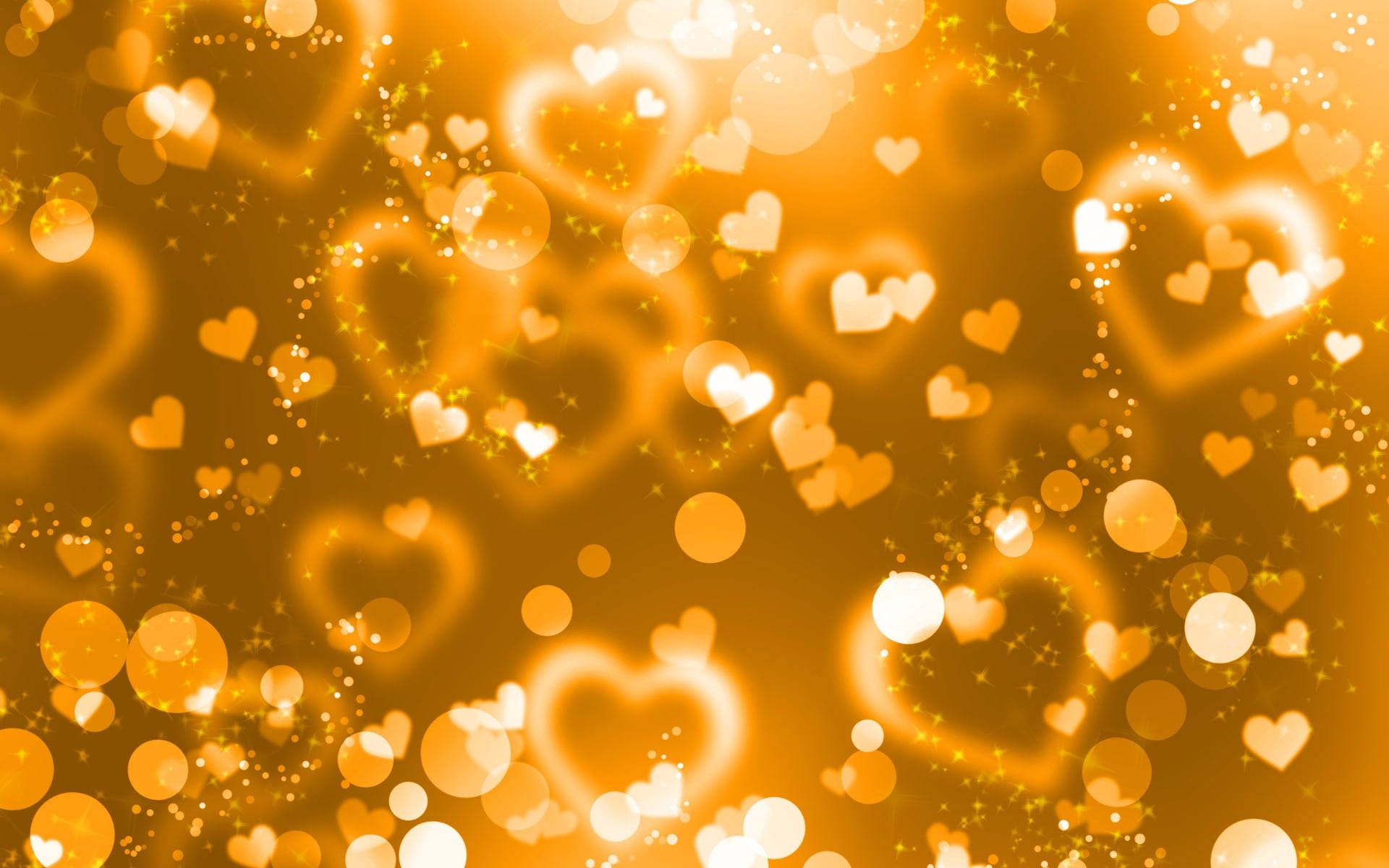Gennemsigtigt gyldent fantastisk hjerte Wallpapers