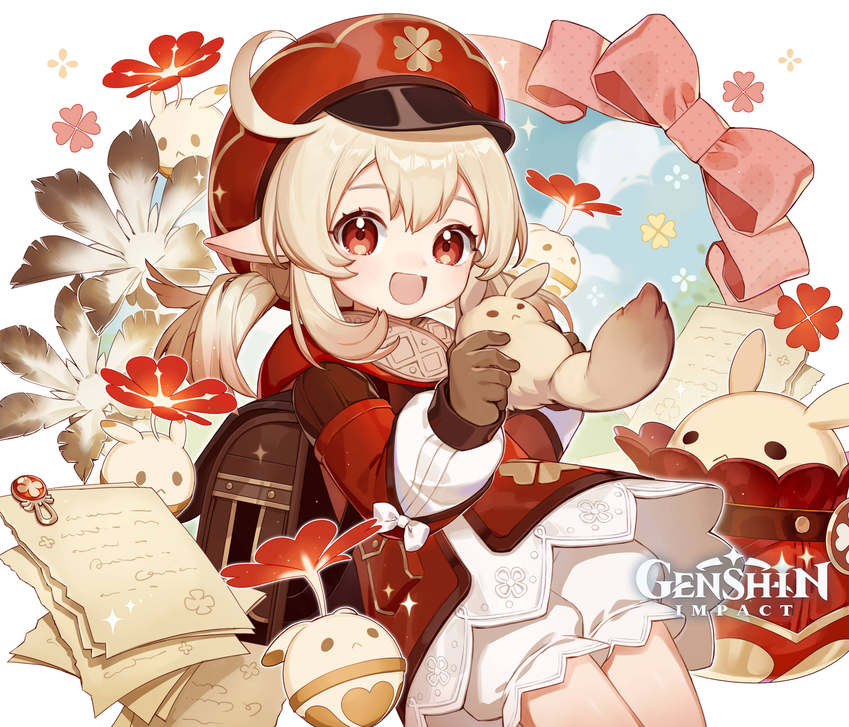 Genshin Impact Klee med Dodoco Wallpapers