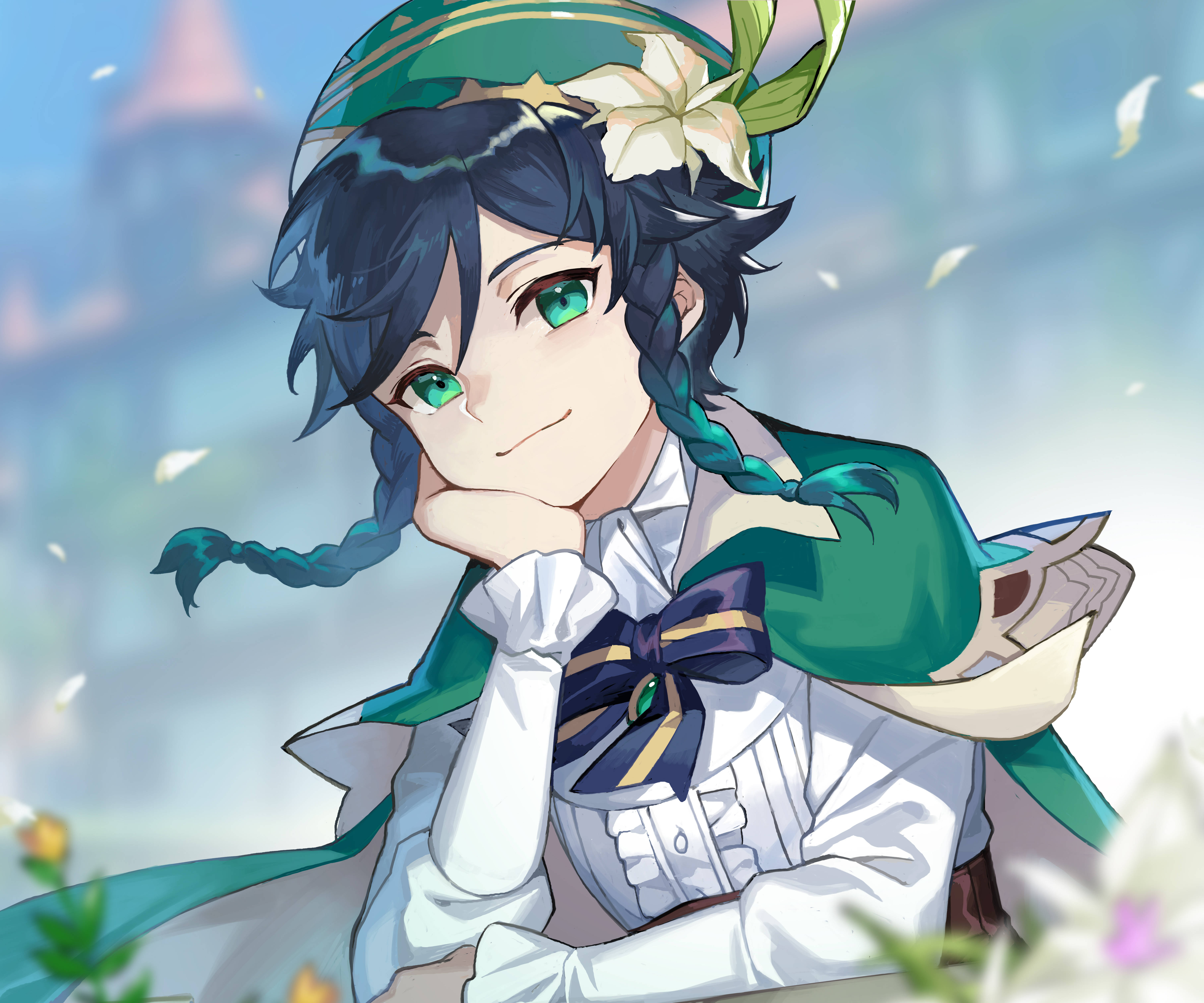 Genshin Venti Smilende Wallpapers