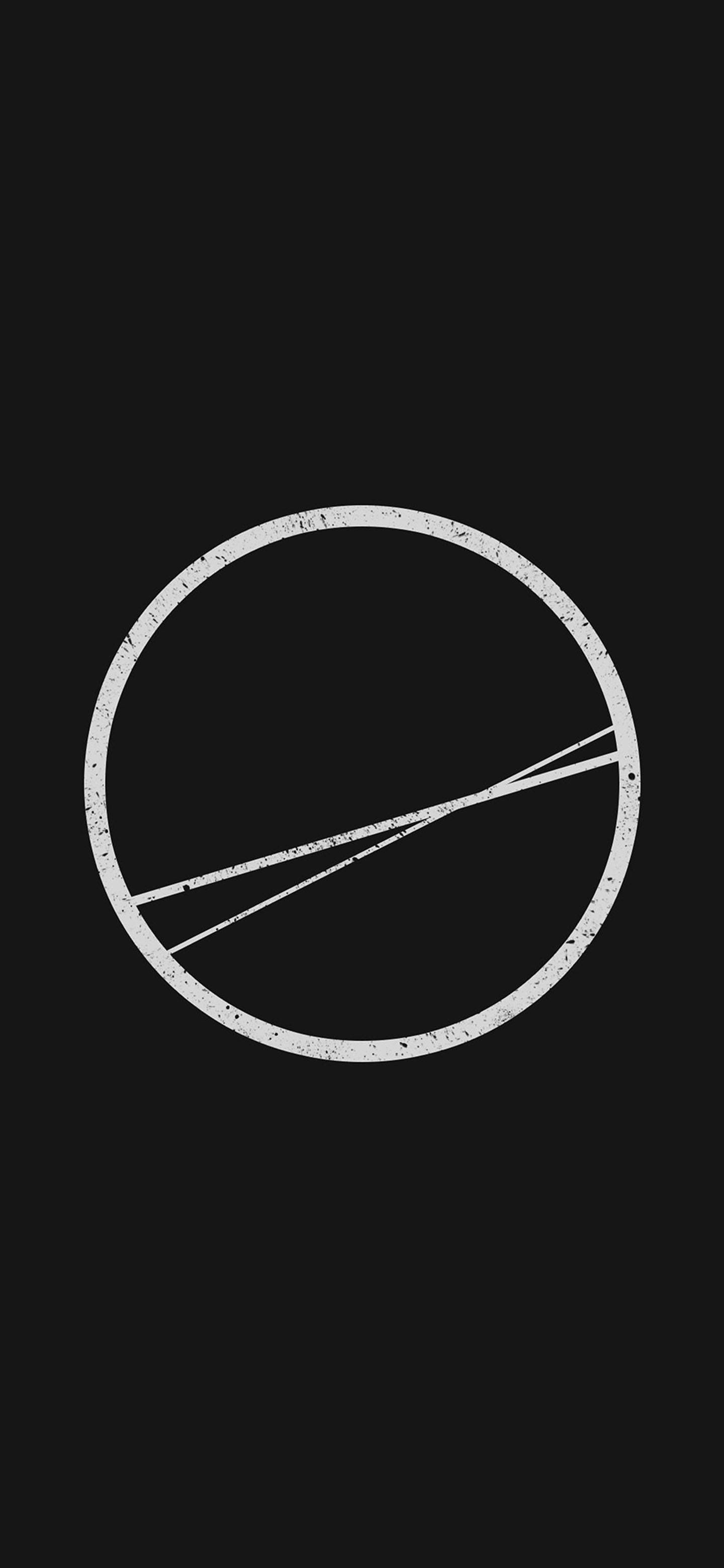 Geometrisk cirkel minimalistisk sort telefon Wallpapers